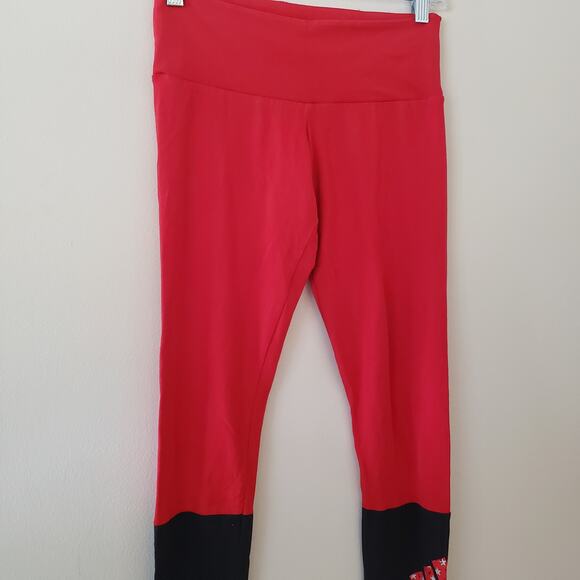 NWOT Adidas Leggings Red & Blue Size Small - Picture 3 of 5